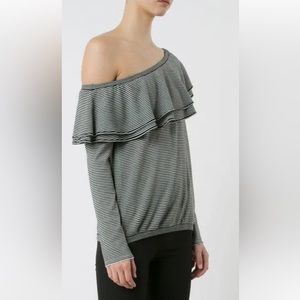 BRUNELLO CUCINELLI wool cashmere striped sweater  sz S New